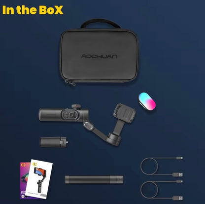 3-Axis Phone Gimbal Stabilizer – Anti-Shake, Foldable & Lightweight for iPhone & Android