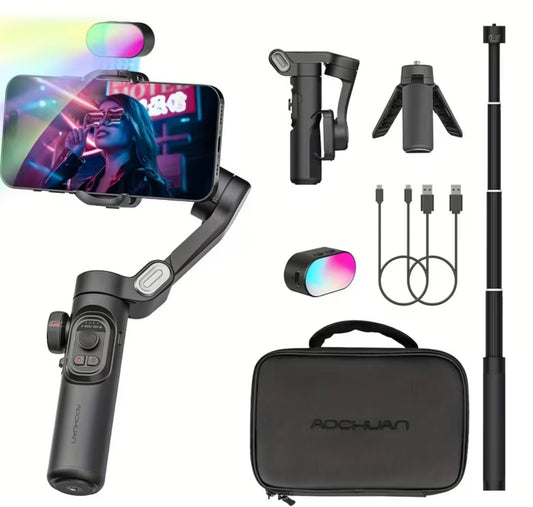 3-Axis Phone Gimbal Stabilizer – Anti-Shake, Foldable & Lightweight for iPhone & Android