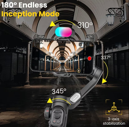 3-Axis Phone Gimbal Stabilizer – Anti-Shake, Foldable & Lightweight for iPhone & Android