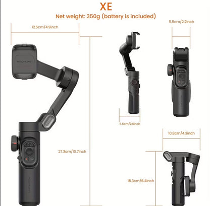 3-Axis Phone Gimbal Stabilizer – Anti-Shake, Foldable & Lightweight for iPhone & Android